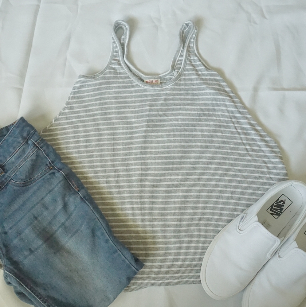 Grey spaghetti strap tank top